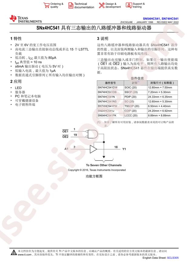 SN74HC541PW