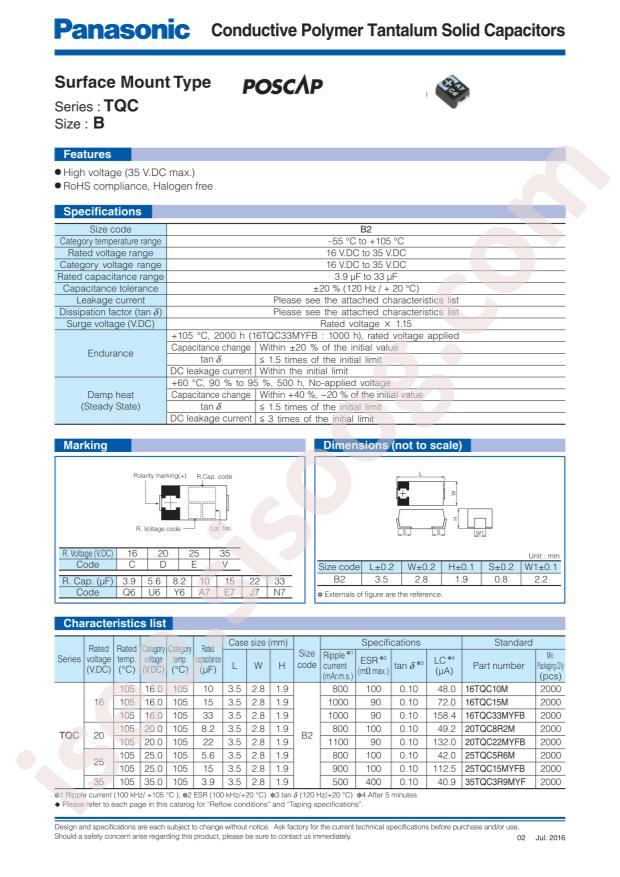 16TQC150MYF