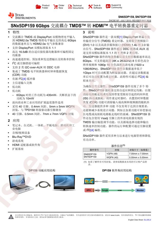 SN75DP159RGZT