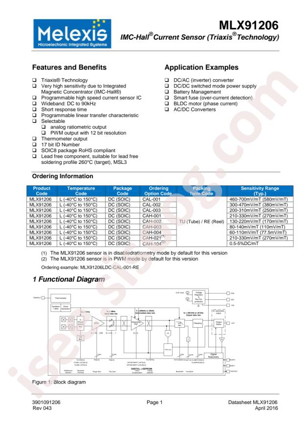 MLX91206LDC-CAL-001-SP