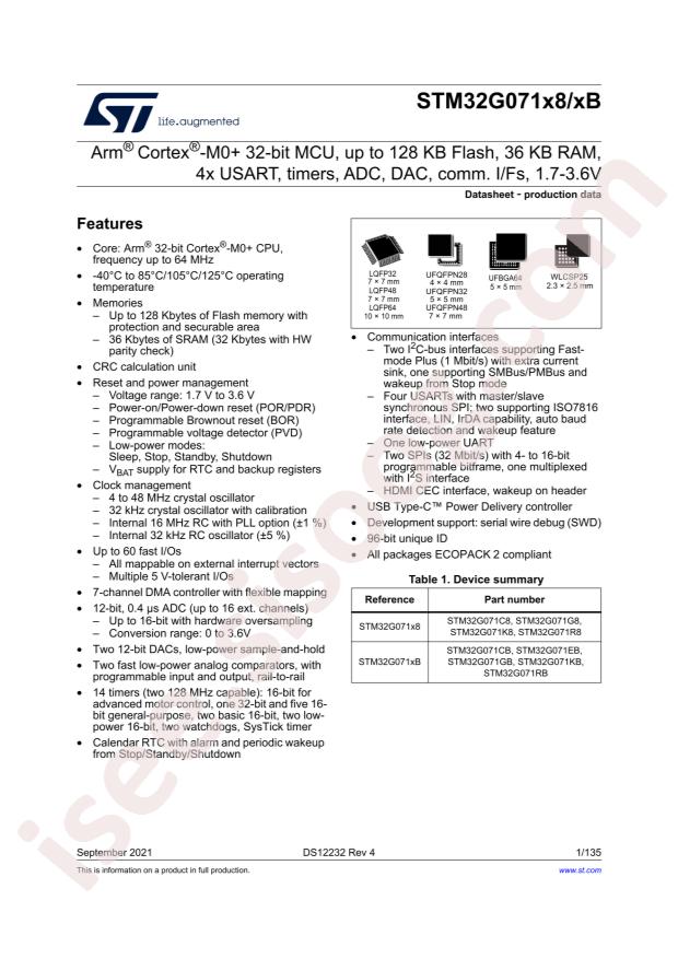 STM32G071C8U3