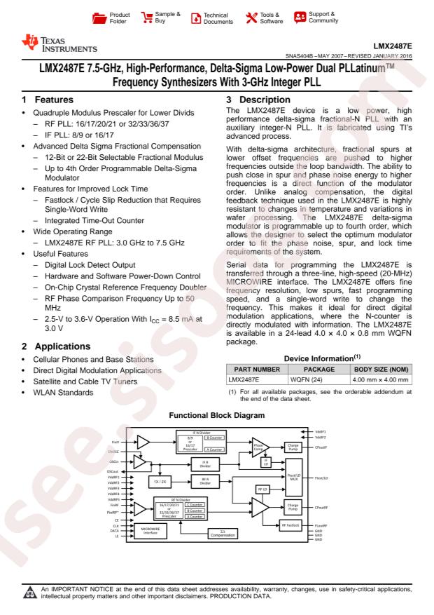 LMX2487ESQ/NOPB