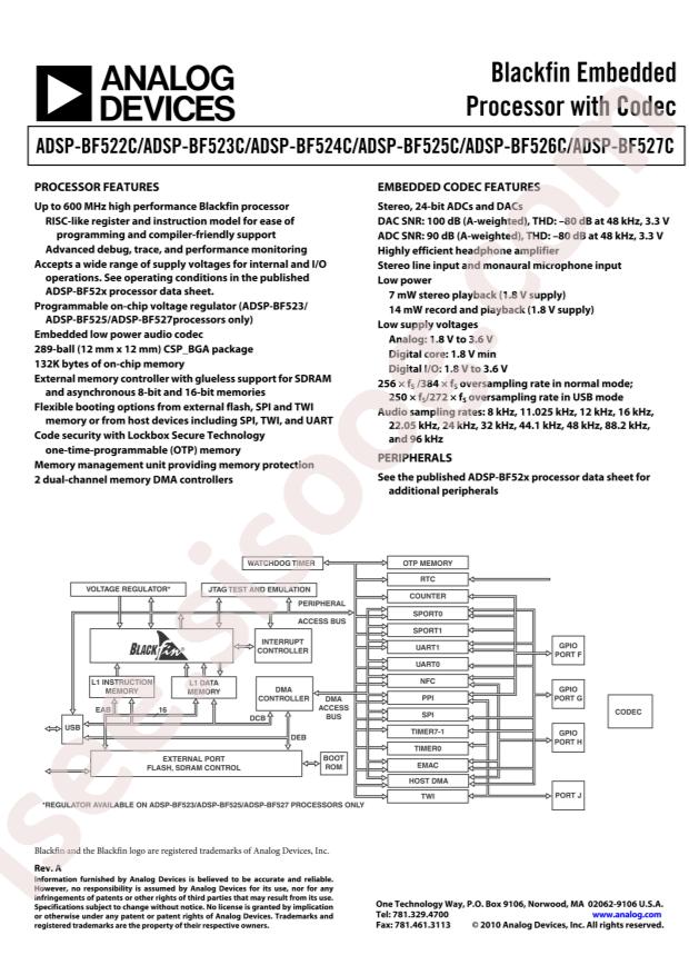 ADSP-BF524KBCZ-4C2