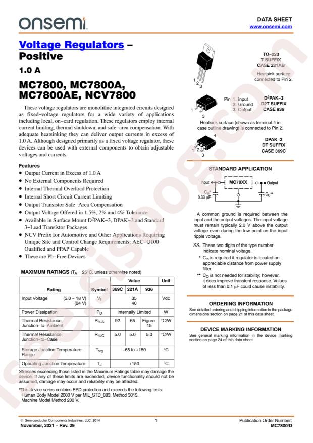 MC7812BDTG