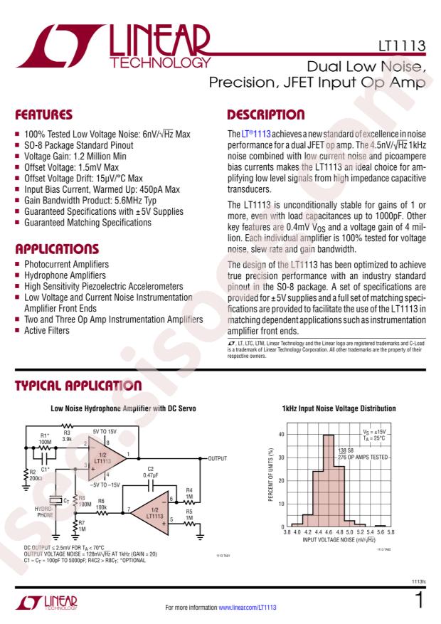 LT1113CS8#PBF