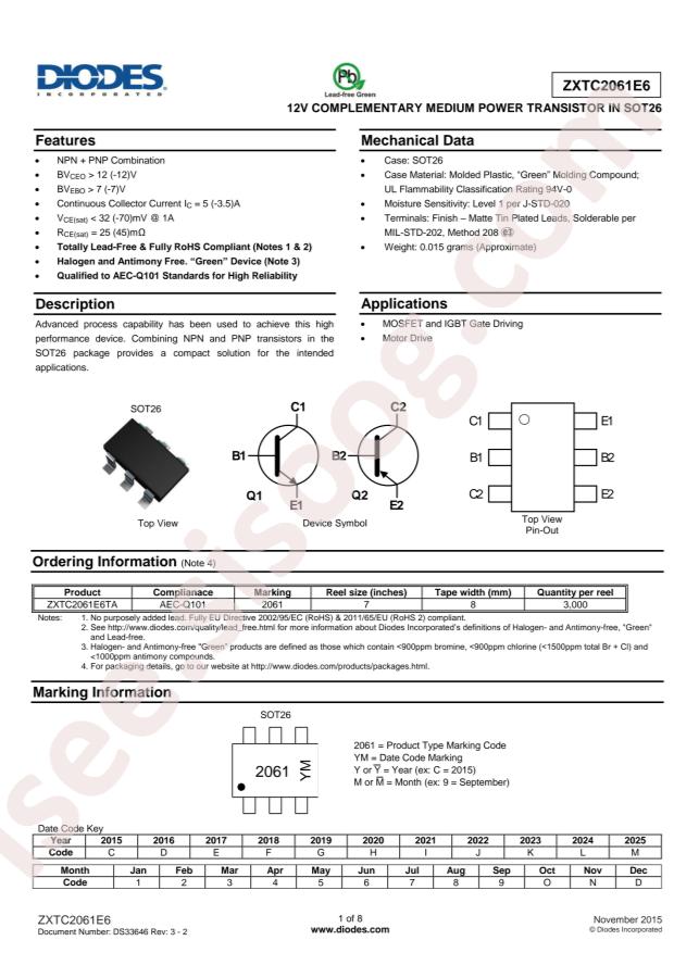 ZXTC2061E6TA