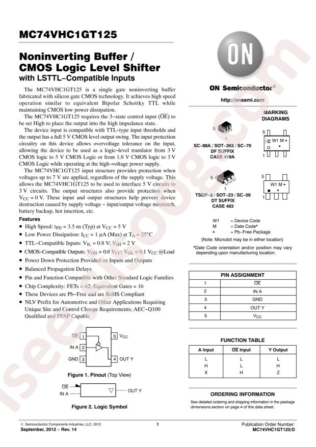 M74VHC1GT125DF1G