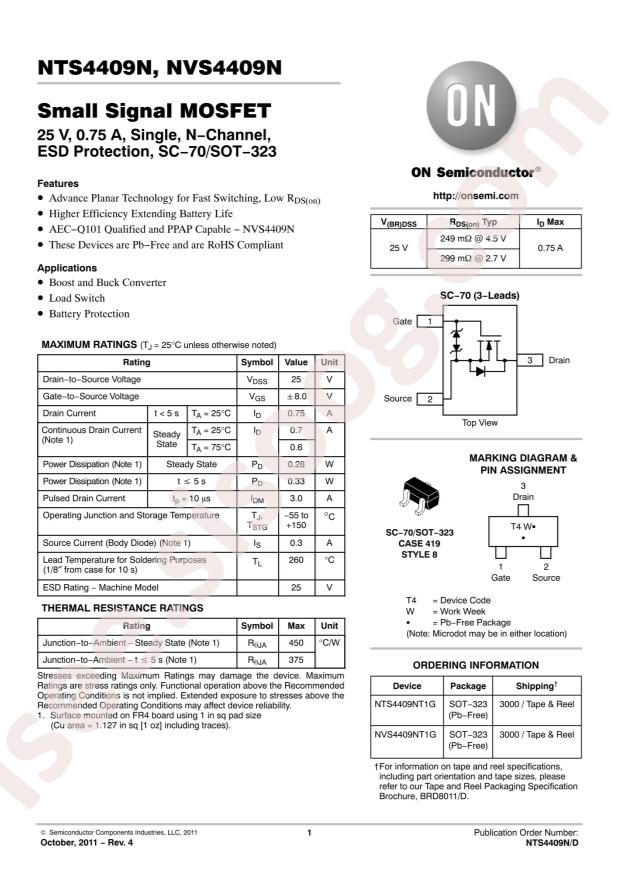 NTS4409NT1G