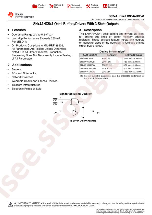 SN74AHC541DWR