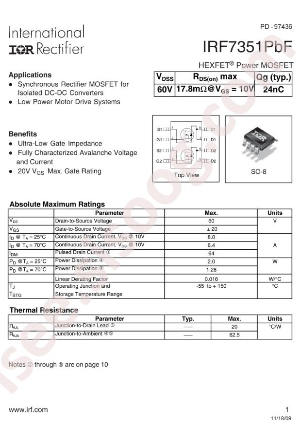 IRF7351PBF