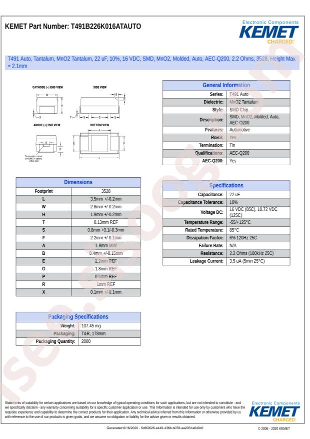 T491B226K016ATAUTO