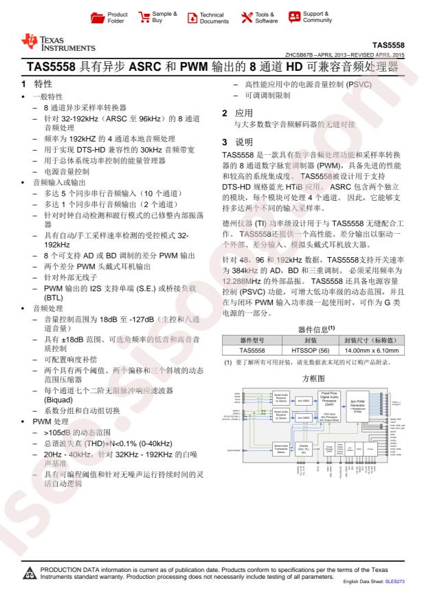 TAS5558DCAR