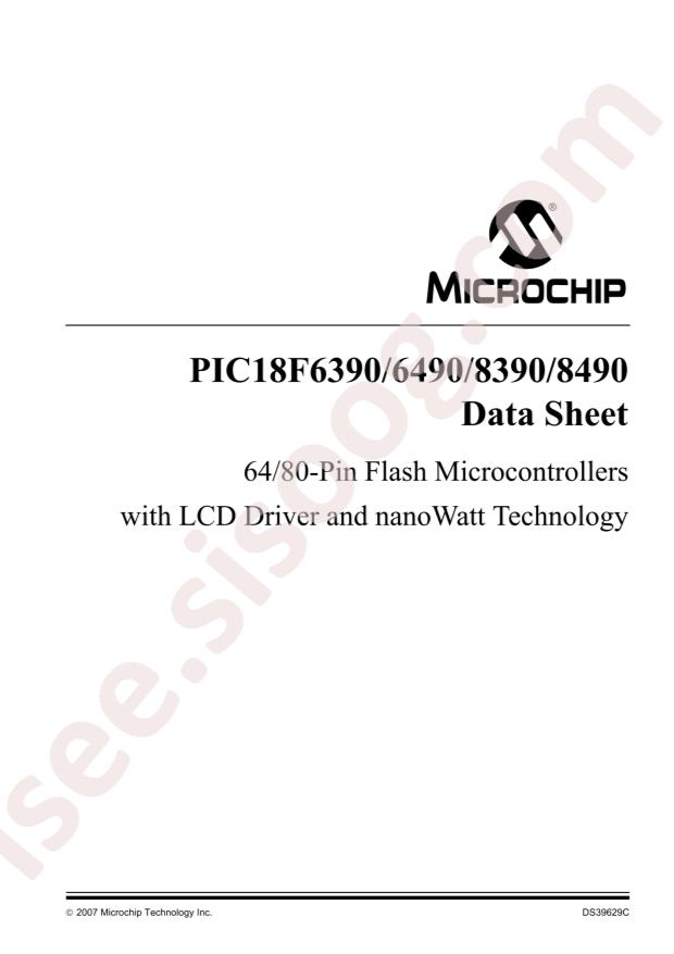 PIC18LF6390T-I/PT