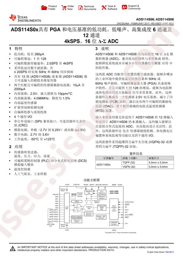 ADS114S08IRHBT
