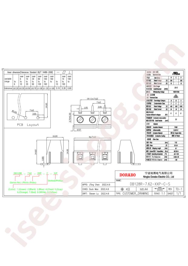 DB128R-7.62-2P-GN-S