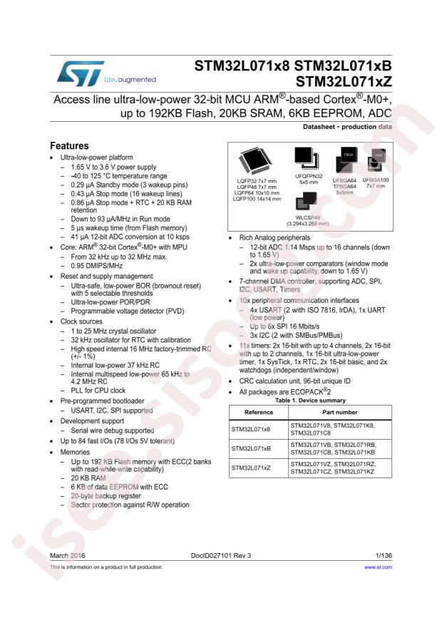 STM32L071RBT6