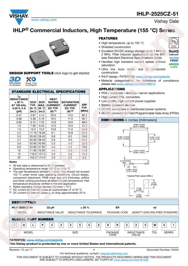 IHLP2525CZER220M51