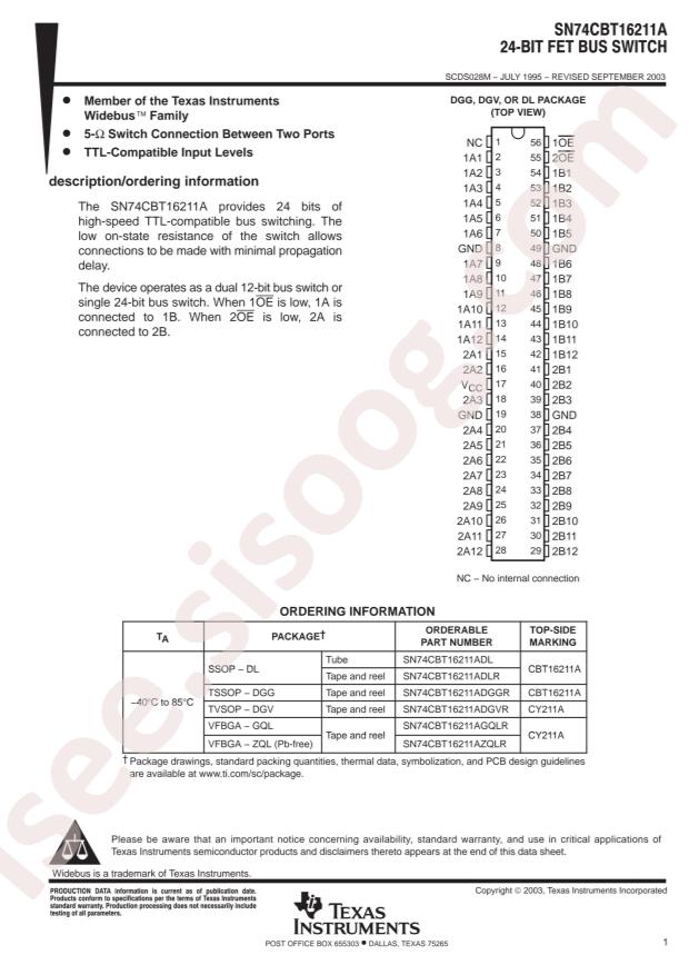 SN74CBT16211ADGVR