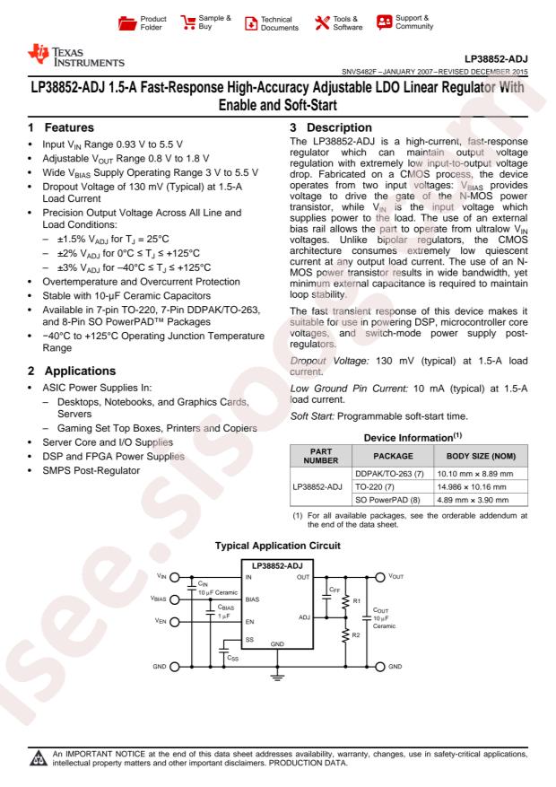 LP38852S-ADJ/NOPB