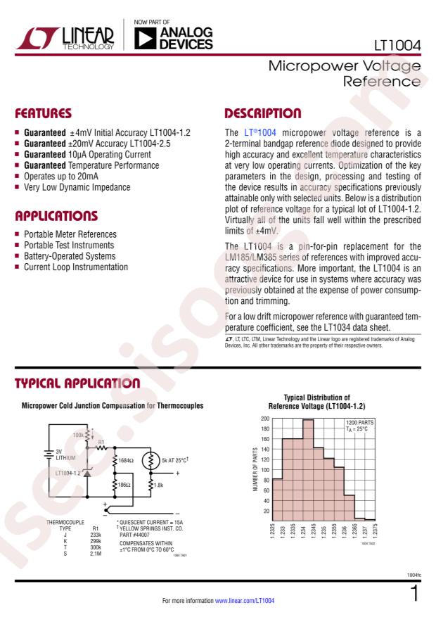 LT1004CS8-1.2#PBF