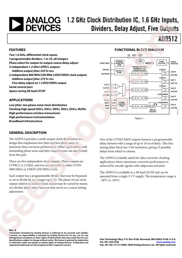 AD9512BCPZ-REEL7
