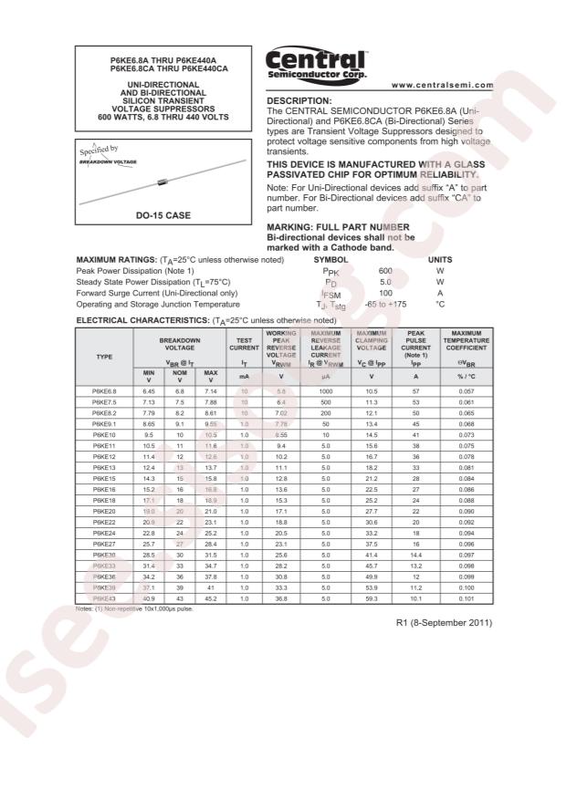 P6KE33A TR TIN/LEAD