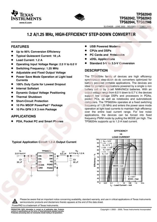 TPS62040DGQ