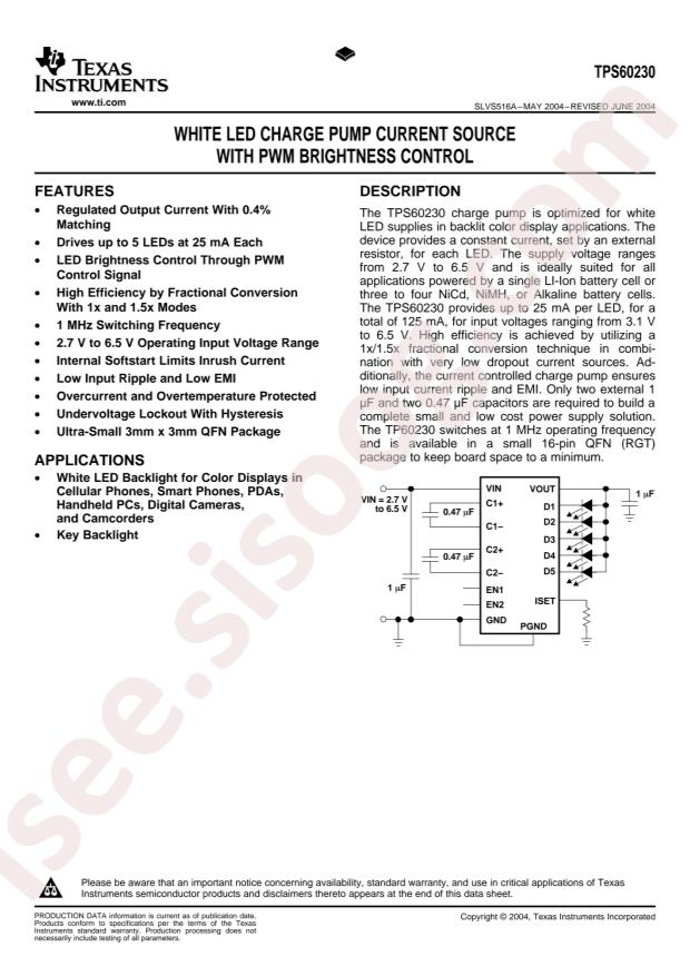 TPS60230RGTT