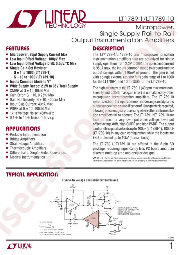 LT1789CS8-1#PBF