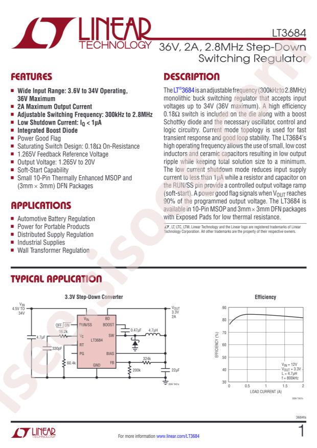 LT3684IDD#PBF