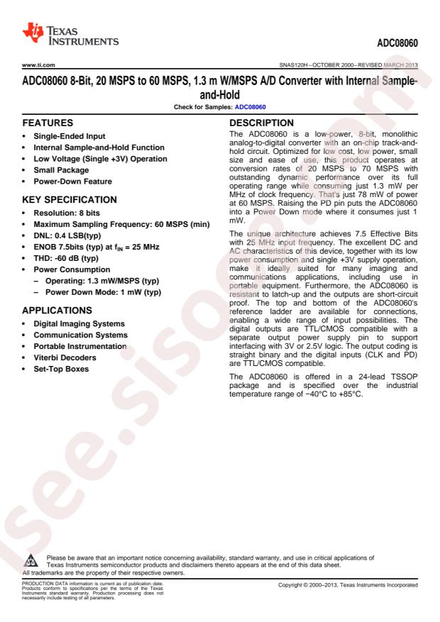 ADC08060CIMTX/NOPB