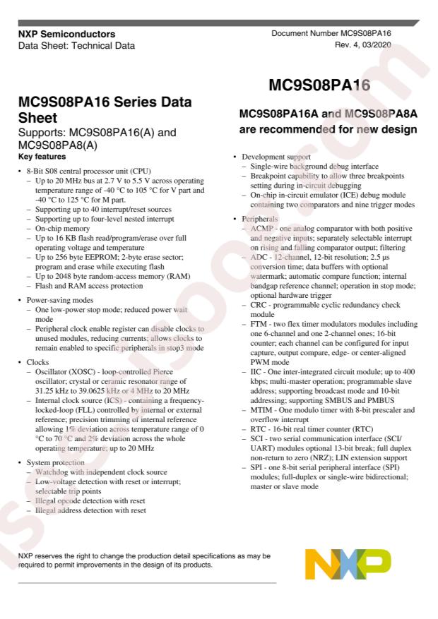 MC9S08PA16AVLD