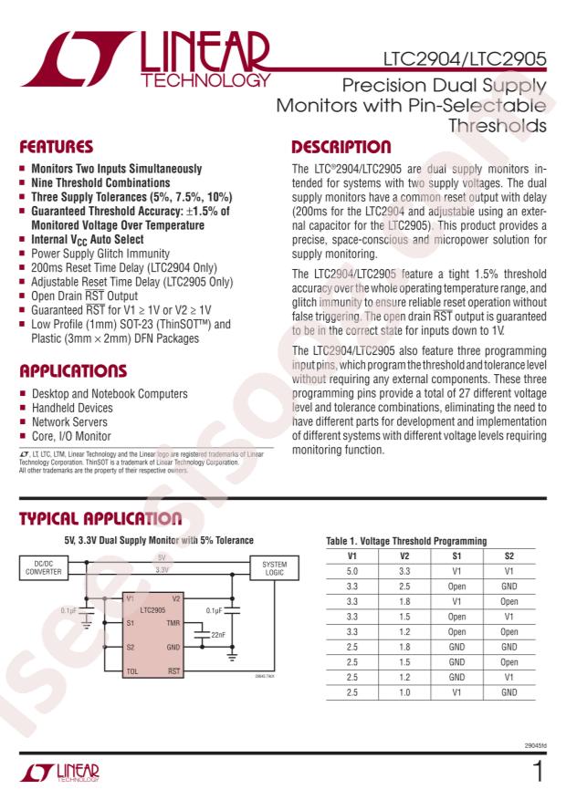 LTC2904ITS8#TRMPBF