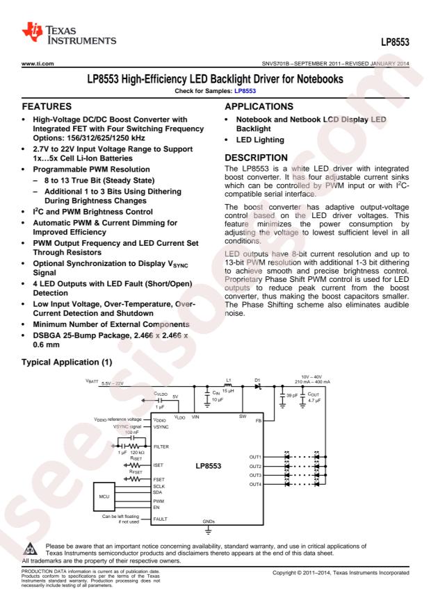 LP8553TLE/NOPB