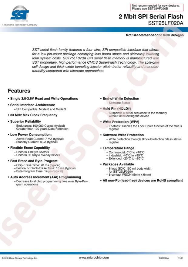 SST25LF020A-33-4C-SAE