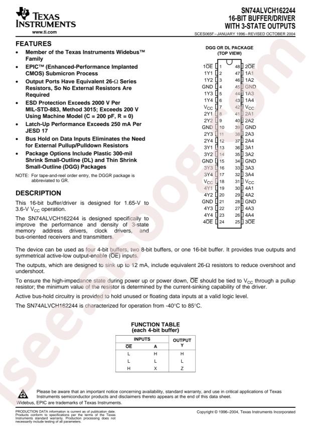 SN74ALVCH162244GR