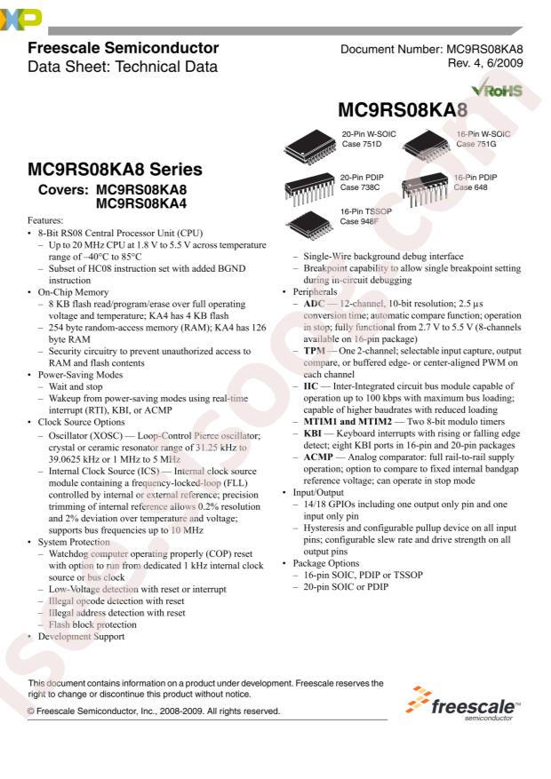 MC9RS08KA8CTG