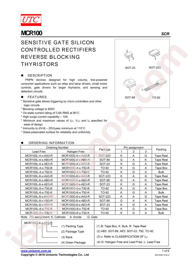 MCR100G-8-B-AE3-R