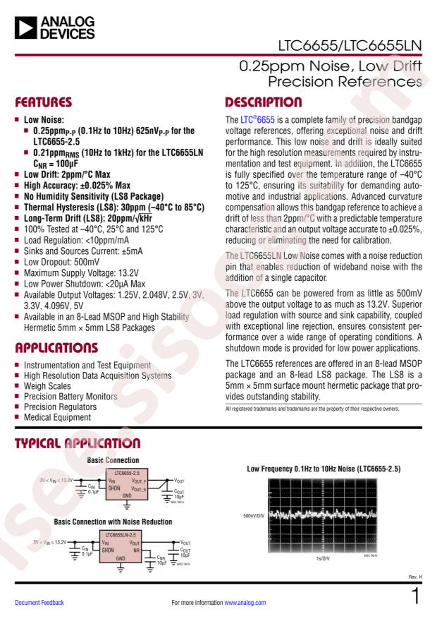 LTC6655CHMS8-4.096#PBF