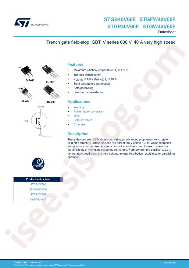 STGW40V60F