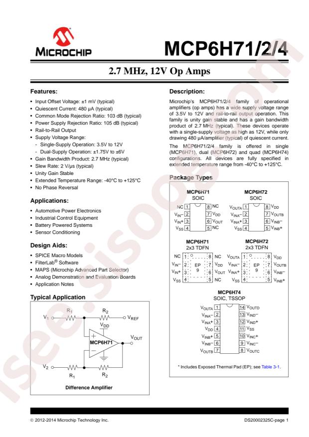 MCP6H74T-E/ST