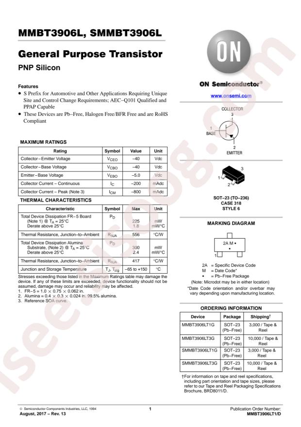 SMMBT3906LT1G