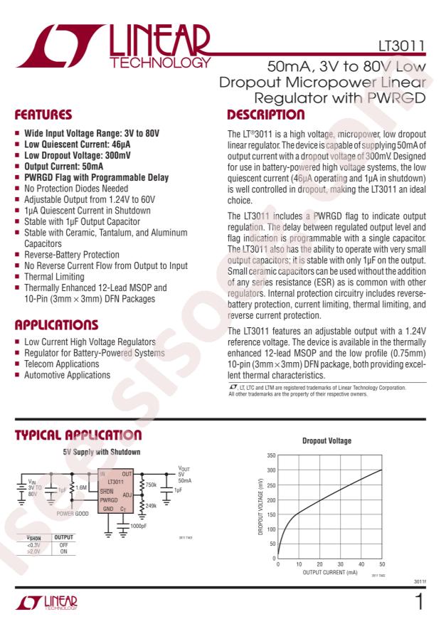 LT3011EDD#PBF