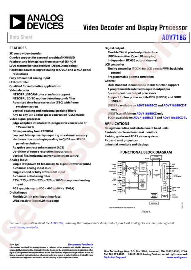 ADV7186WBBCZ-T-RL