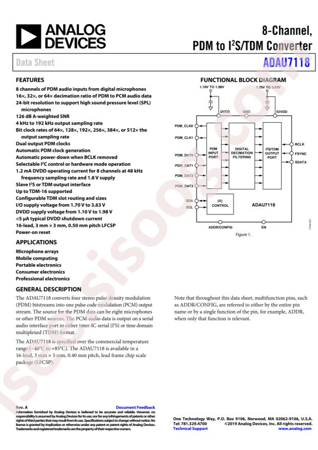 ADAU7118ACPZRL