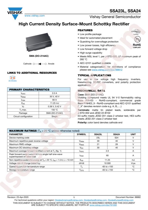 SSA23L-E3/61T