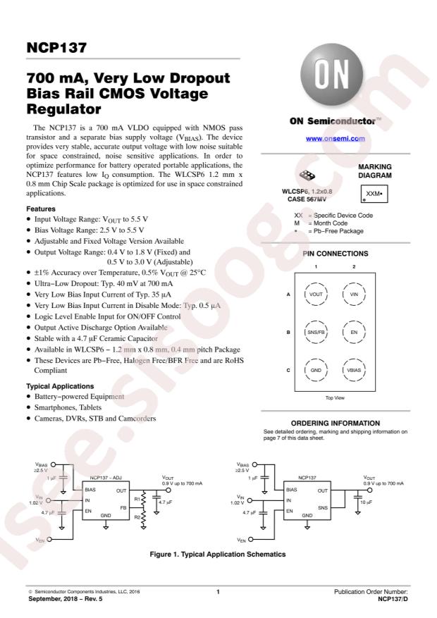 NCP137AFCT110T2G