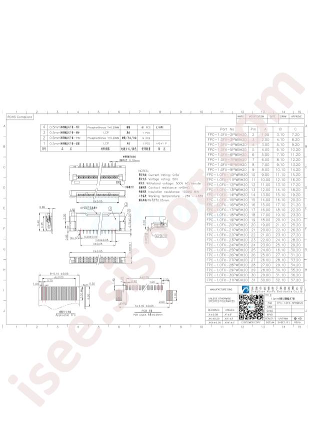 FPC-1.0FX-18PWBH20