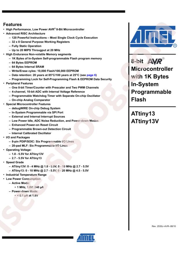 ATTINY13V-10SU