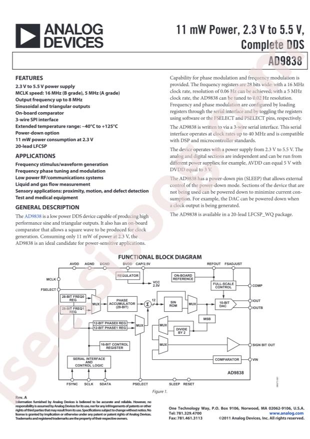 AD9838BCPZ-RL